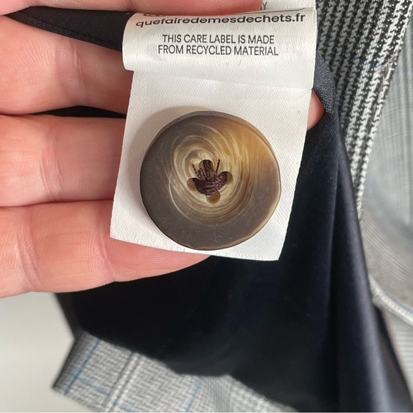 Boden Bloomsbury Wool Blazer in Grey Check Plaid Academia Houndstooth 20-22R - Picture 16 of 16